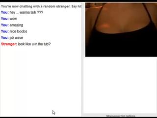 Woman shaking her boobs on omegle - morecamgirls.com