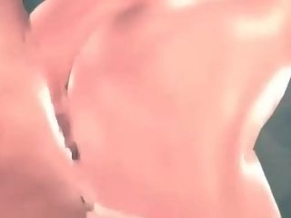 Seksi bokong animasi pornografi bayi tertutup dari di belakang mendapat tetesan sperma