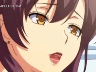 Tizenéves 3d anime lány harcoló vége egy nagy nyél