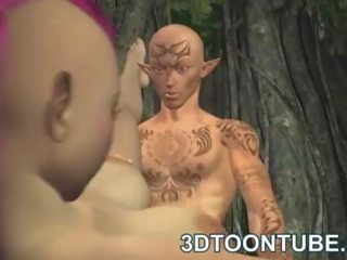 Busty 3D punk elf babe getting fucked deep and hard