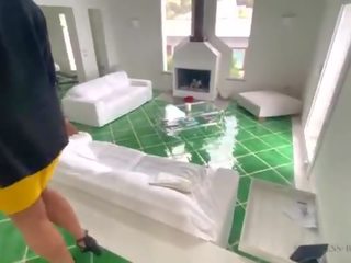 Groovy business woman gets fucked in several positions in a luxury villa - business-bitch