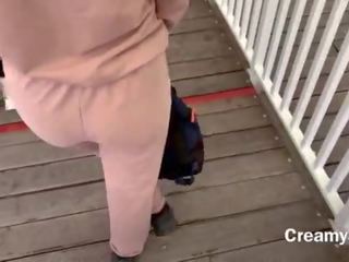 I barely had time to swallow marvellous cum&excl; Risky public sex video on ferris wheel - CreamySofy