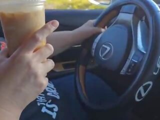 I Asked A Stranger On The Side Of The Street To Jerk Off And Cum In My Ice Coffee &lpar;Public Masturbation&rpar; Outdoor Car sex video